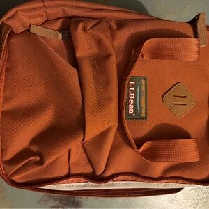 L.L. Bean Orange Canvas lunch tote insulated